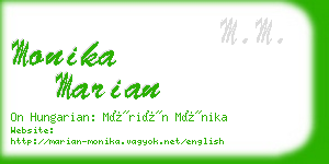 monika marian business card